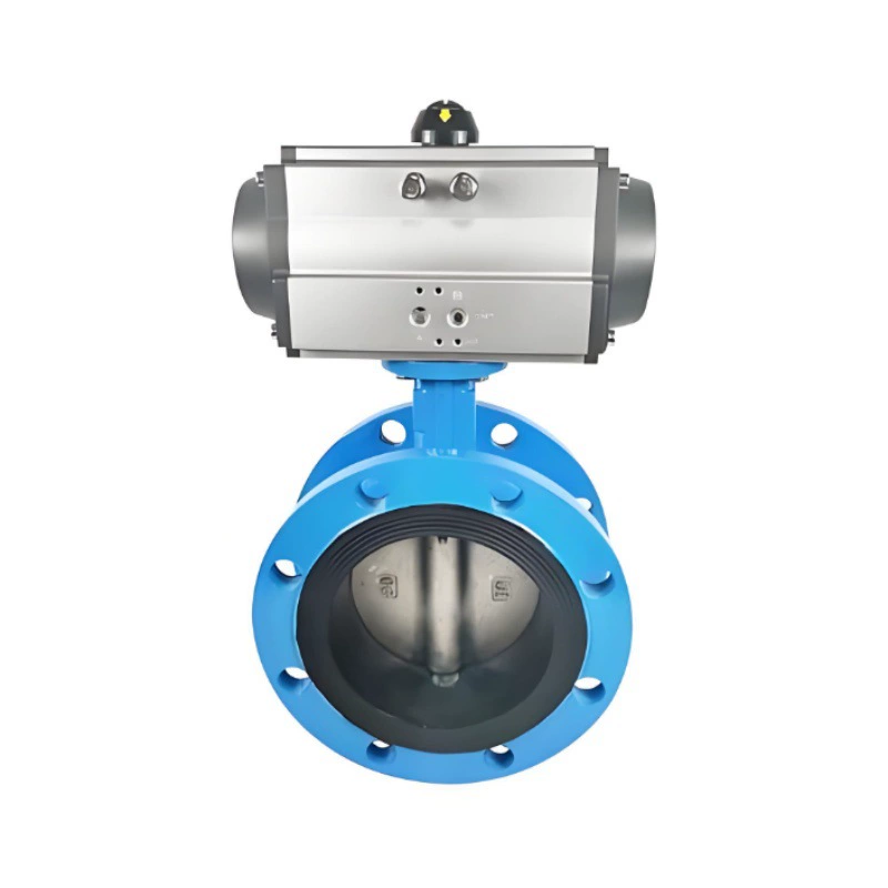 D641X-16C DN450 Пневматический фланцевый дисковый клапан Фланцевый пневматический резиновый дисковый клапан Пневматический дисковый клапан для десульфурации