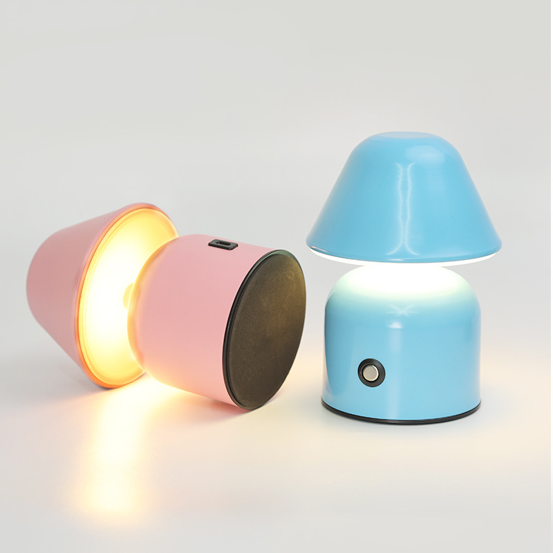 Lámpara de mesa con mancuernas arte de hierro transfronterizo creativo nórdico moderno junto a la cama bar dormitorio USB carga táctil luz nocturna