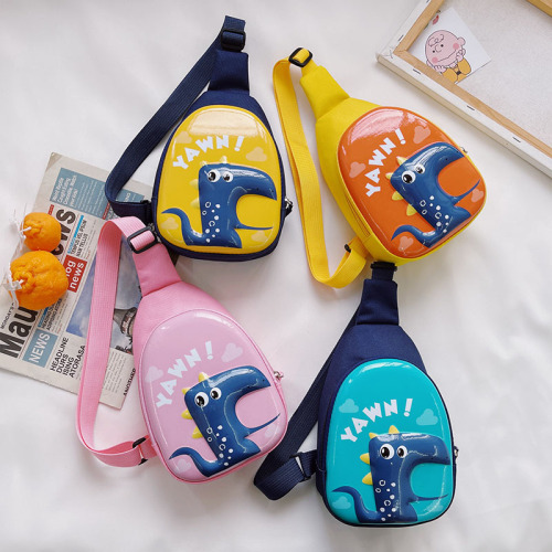 Childlike and cute dinosaur eggshell crossbody bag new style cute one-shoulder coin purse for boys and girls mobile phone bag children's chest bag
