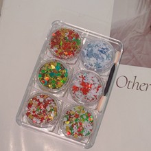 圣诞人鱼少女系列啫哩 鱼鳞亮片啫喱闪片舞台演出软妹COS美甲亮片