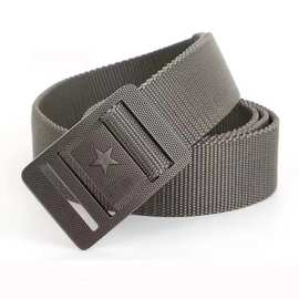 战术腰带男士腰带学生户外拓展尼龙腰带合金扣头编织迷彩腰带