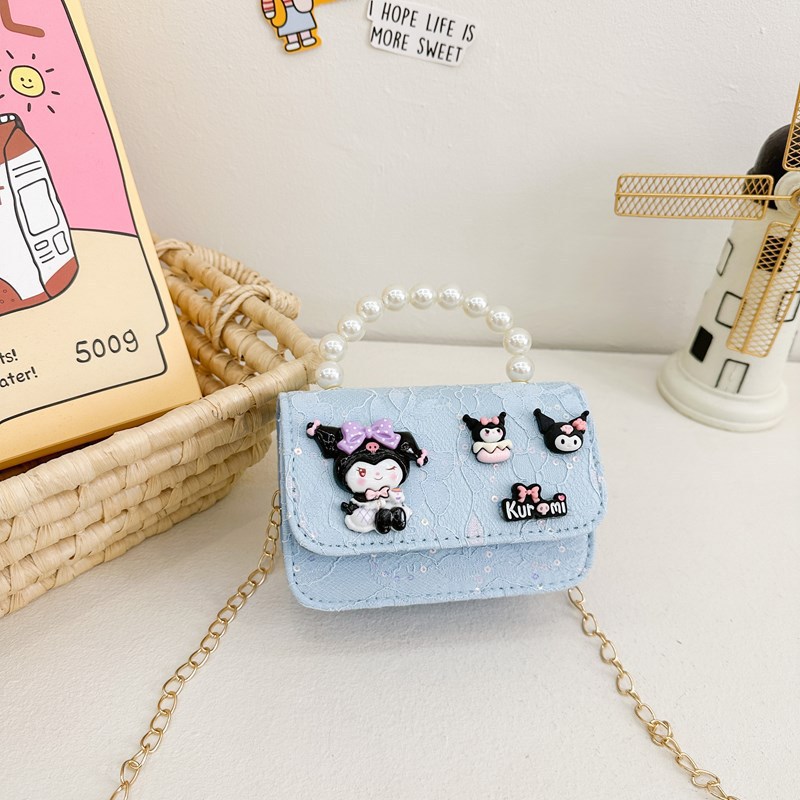 Nuevo encaje perla arco bolso cuadrado bolso de estilo extranjero versátil pequeño viento fragante bolso de chicas bolso de moda bolso de niños