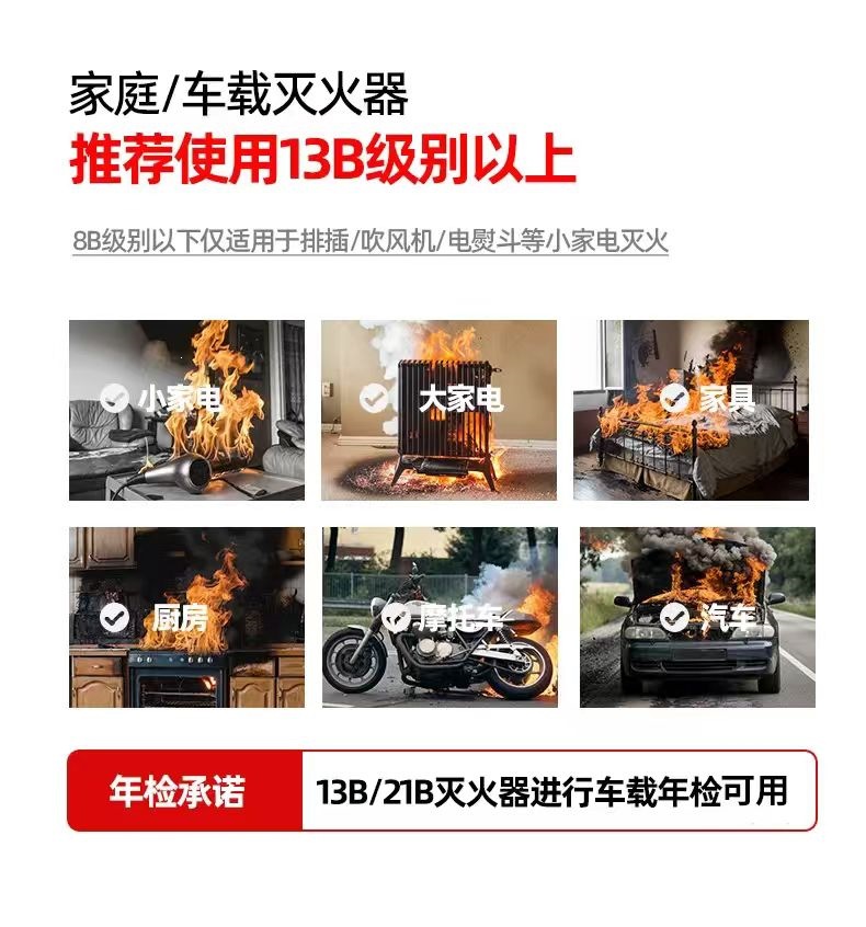 Suitable for household water-based fire extinguishers, 2026 new national standard, 3C certified, high-temperature resistant, explosion-proof, simple for kitchen and car use