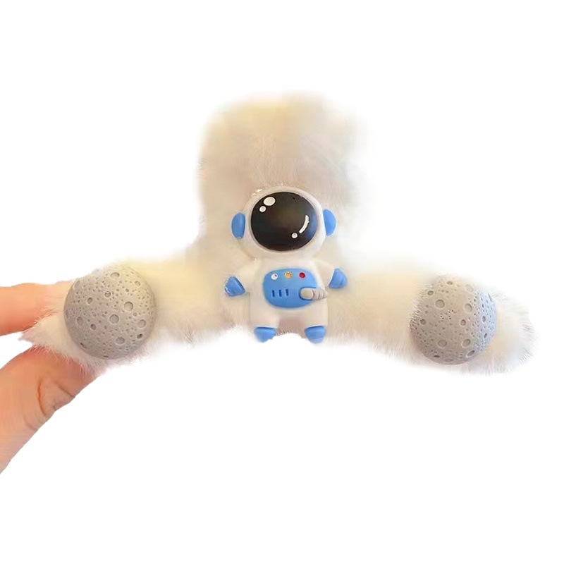 El otoño y el invierno de La felpa de pelo clip de Cabeza trasera de peluche agarre grande lindo fieltro de lana de dibujos animados clip tocado clip de tiburón hembra