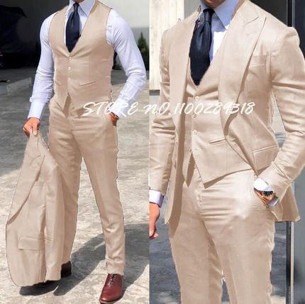 Trajes transfronterizos para hombres 2025, nuevos trajes de novio y padrino, anfitriones de boda, trajes Amazon