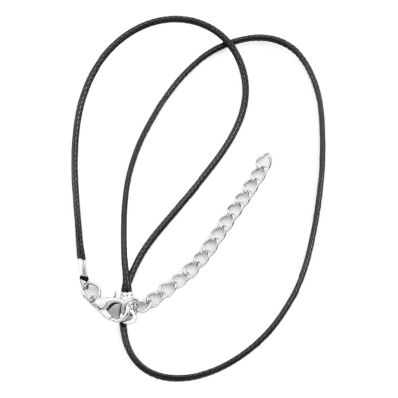 Factory wholesale necklace DIY pendant leather rope black necklace rope necklace leather rope accessories thick 2.0mm wax rope