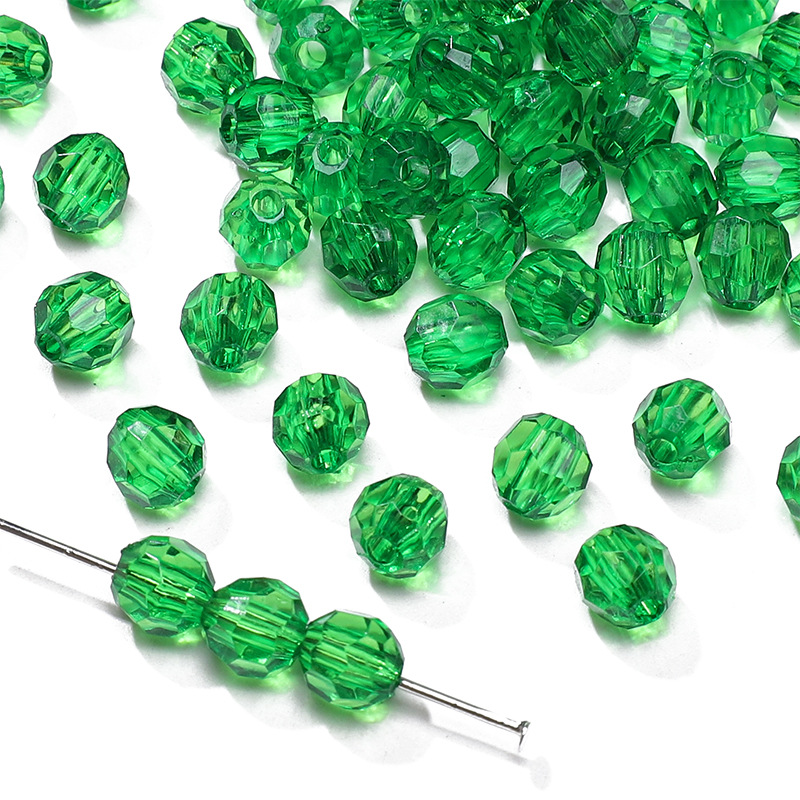 Acrílico de color mixto 32 cuentas transparentes de ángulo de corte DIY hechas a mano antiguas pinzas de pelo collar pulsera accesorios de material de cuentas image 18