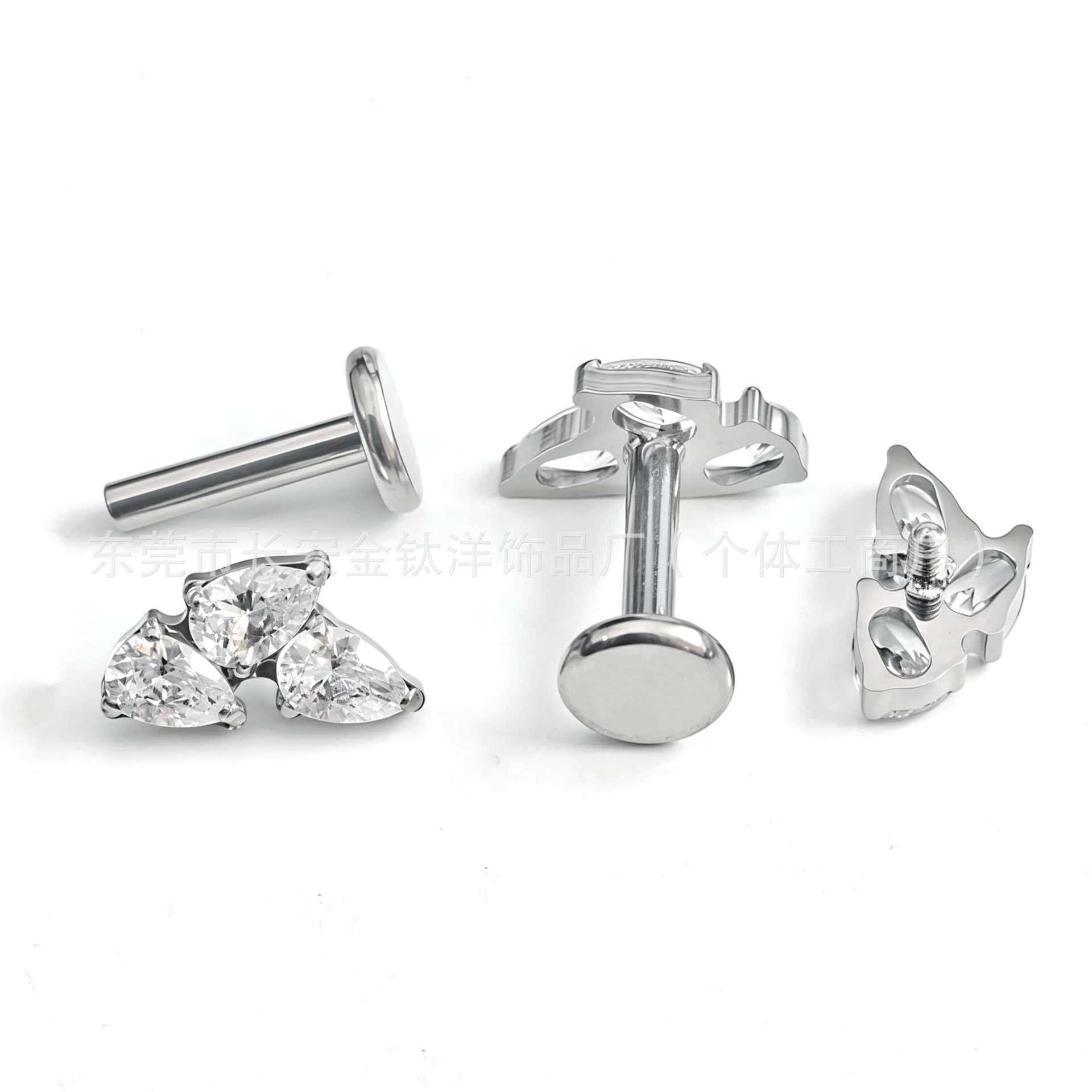Labret piercing jewelry detail image
