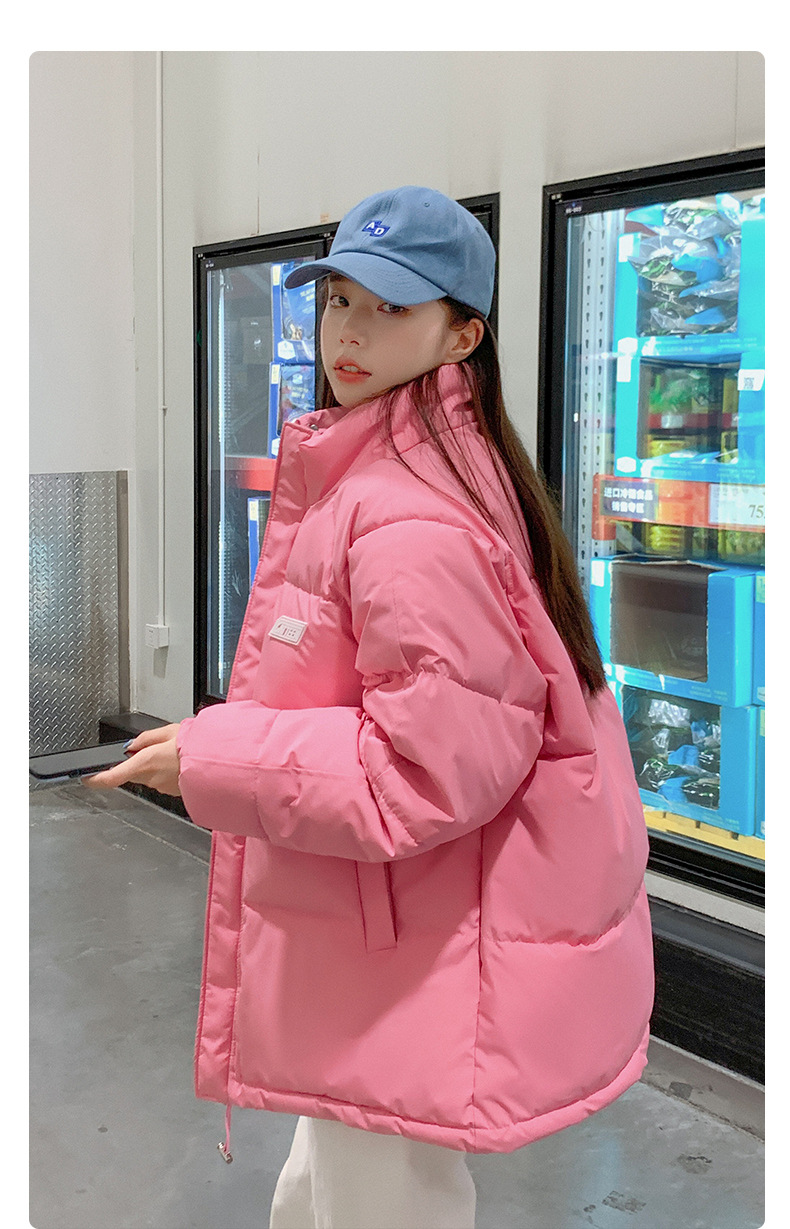 Women's Winter Down Coat Stand Neck Short Padded Jacket For Women_voghion.com