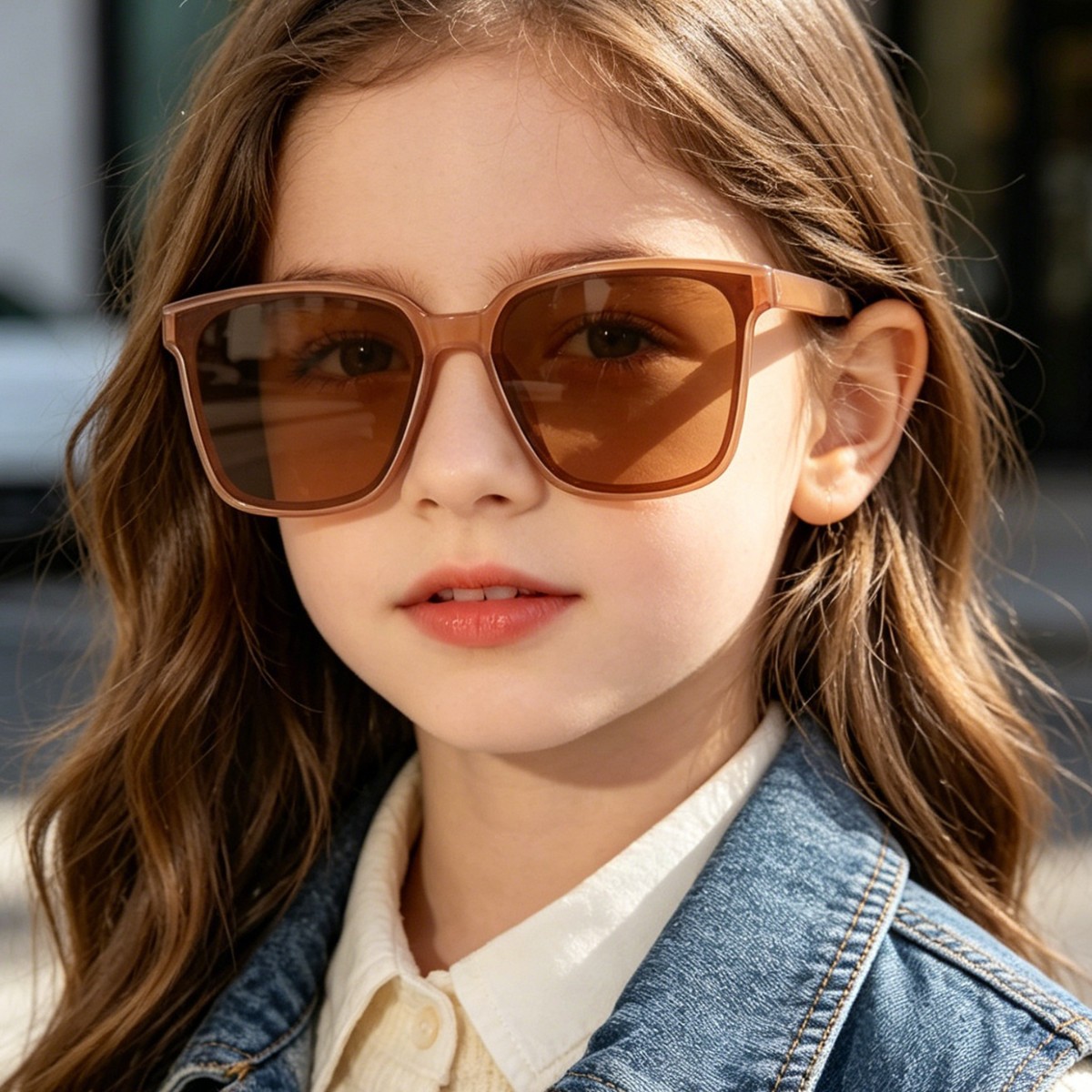 Gafas de sol cuadradas clásicas de estilo coreano para niños, venta al por mayor transfronteriza de Rainen, un accesorio imprescindible para el sol en exteriores.