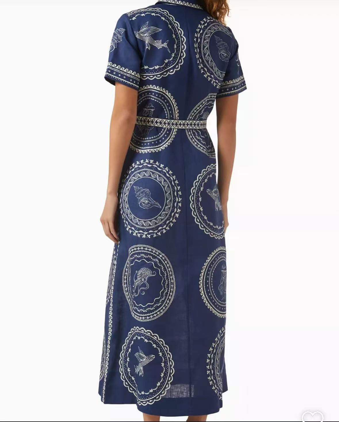 Regular Fit Fit Type Printing Pattern Summer, Spring Season Wholesale Women's Vacation Printing Casual Daily Shirt Collar Short Sleeve Shirt Dress