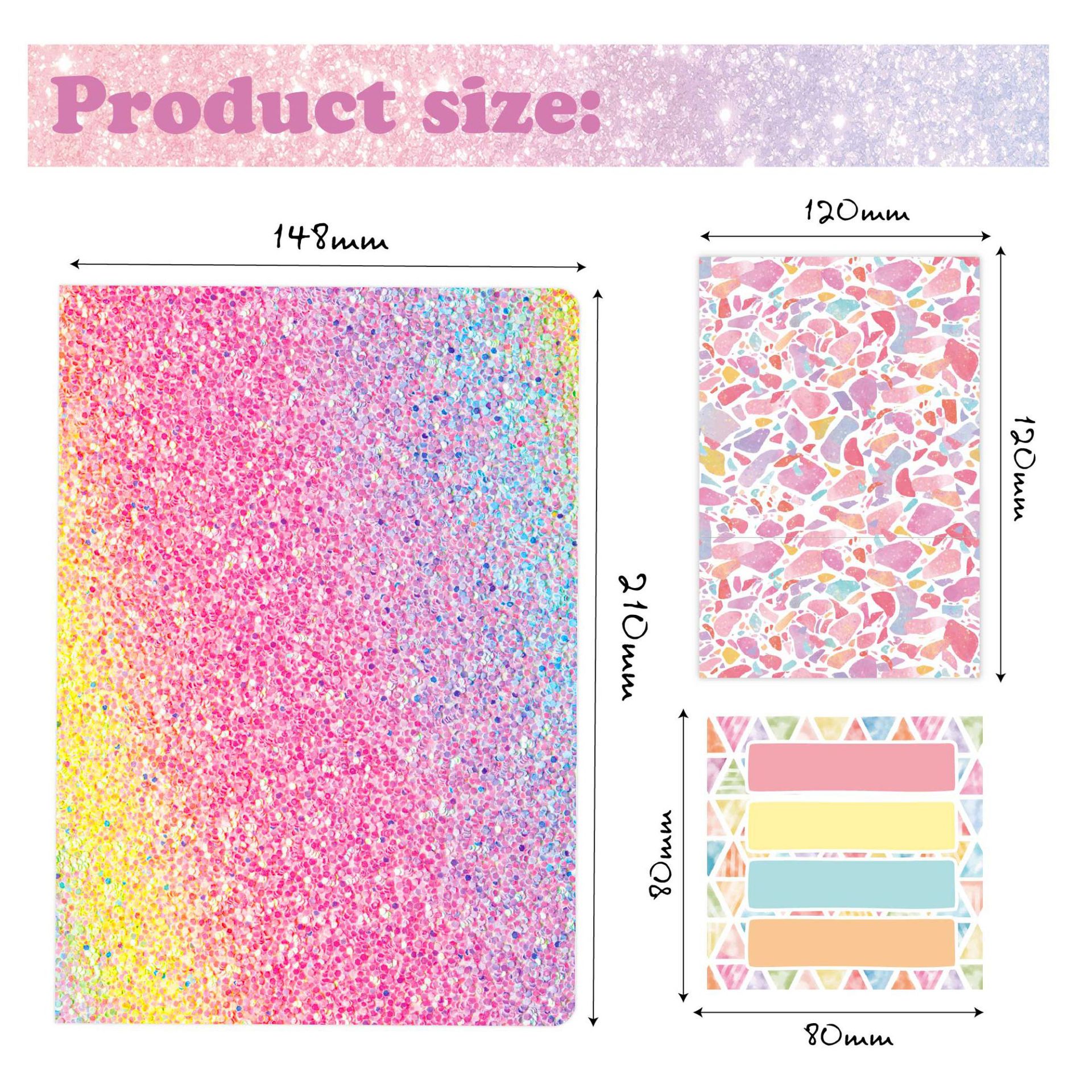 (2개) AMAZON 신제품 골드 스탬핑 DIY 일기장 세트 여아 4세 이상 스크랩북 어린이 선물 국경 간 핸드북