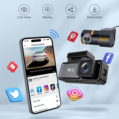 Car Camera with Ips Display, 4K Driving recorder