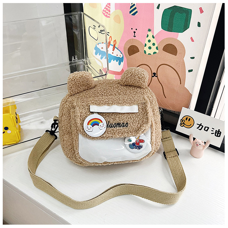 2022 Autumn and winter Edition Japanese cute plush bear bag, new Instagram cartoon student crossbody bag and single-shoulder bag undefined