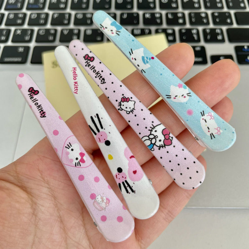 可爱卡通小猫咪发夹女侧边刘海鸭嘴无痕发夹头饰化妆卡通一字发卡|undefined
