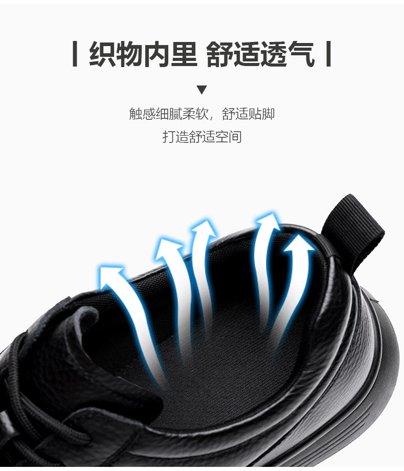 Giày da nam lười cổ thấp da bò thật mềm đế chống mài mòn, gót thấp 1–3 cm — D7911 Đen chi tiết 14