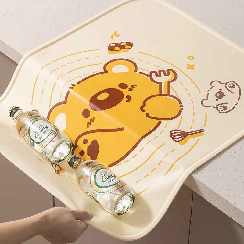 クマのシリコーン混練マット食品グレード家庭用増粘シリコーンマット混練および混練マットかわいい漫画ベーキングパネル|undefined