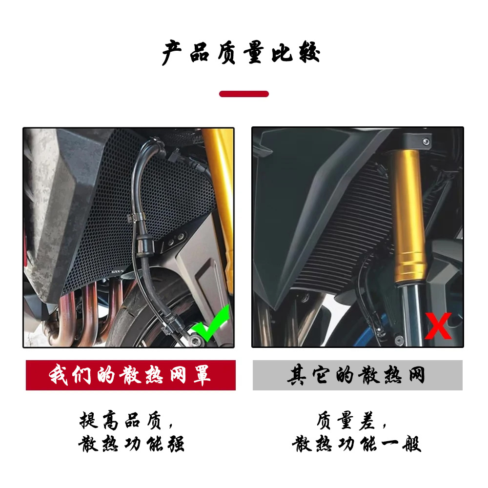 Suitable for Suzuki GSX-S1000GX 2024 motorcycle radiator grille protective cover radiator protector