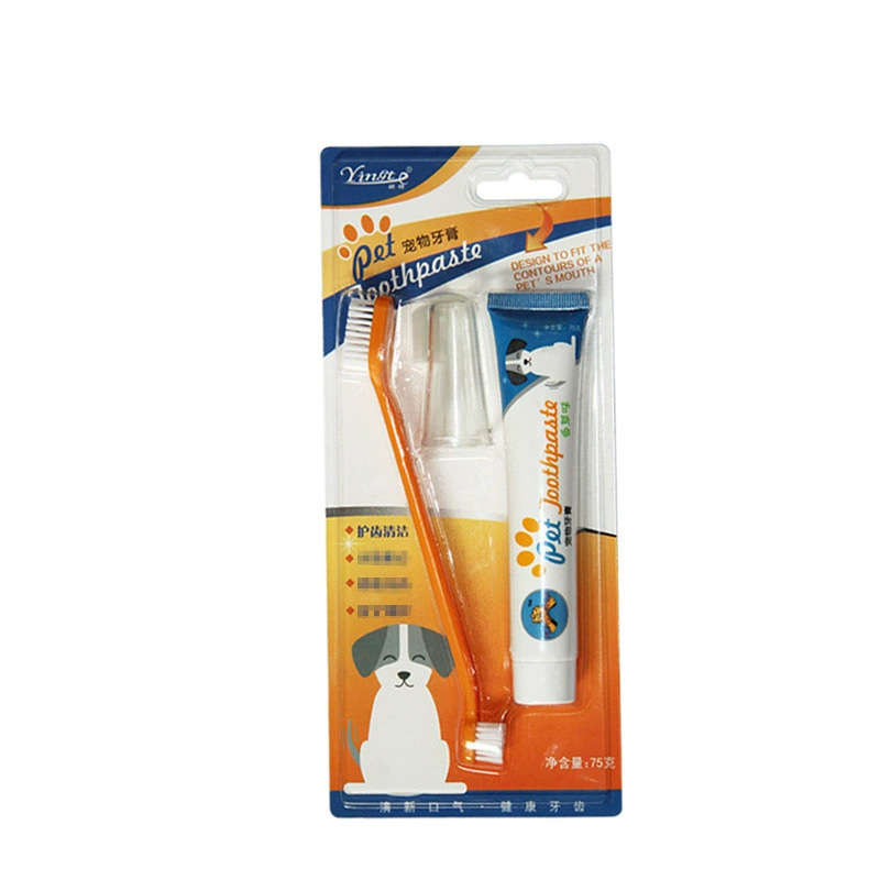 Fuente fabricante pasta de dientes para mascotas cepillo de dientes perros gatos dientes limpiadores perros gatitos dedo cubierta de cepillo de dientes desechable