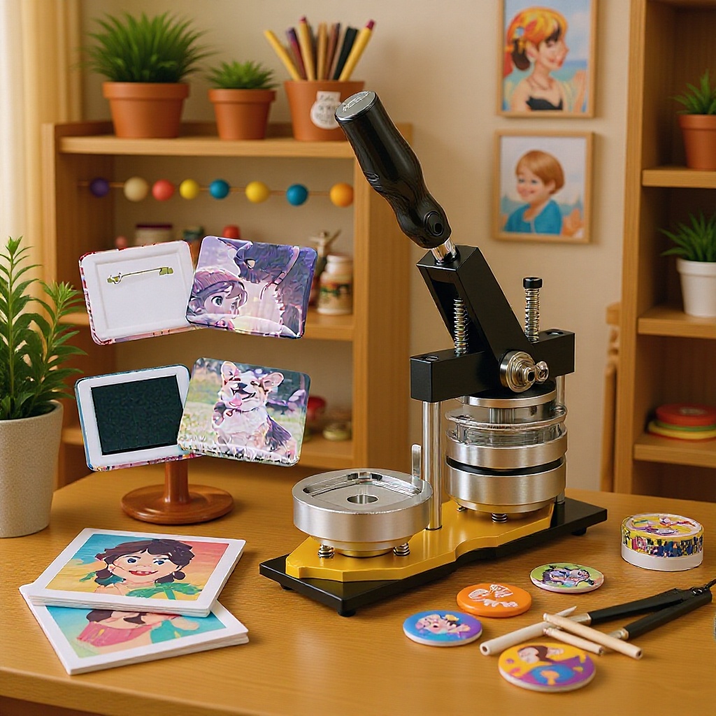 Máquina de insignia de metal de alta calidad Máquina de insignia cuadrada Equipo de barras 50mm cuadrado pentagrama