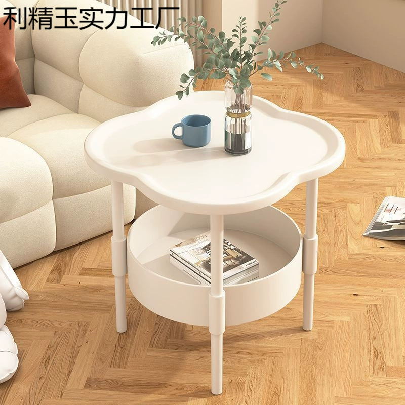 Прикроватная полка для хранения в спальне, домашняя гостиная, небольшой журнальный столик, украшение для дома, четырехлистный клевер, простой боковой столик, стеллаж для хранения