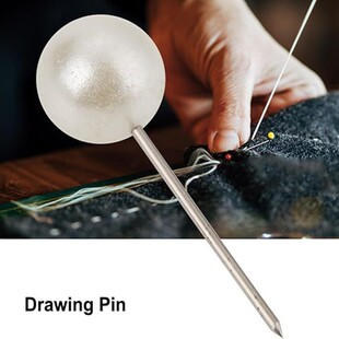 Factory Direct Supply 6mm Pearlescent White Ball Thumbtacks for Office Cork Board Fixing Large Head Pins I-Shaped Pins