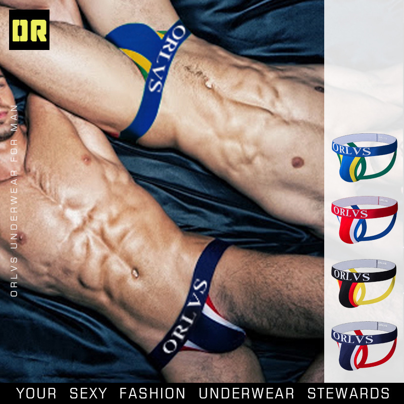 Cross-Border Foreign Trade Standard Striped Men's Thong Cotton Sexy Low-Rise U-Convex Double Hip-Lifting T-Back Or14 Cross-Border Foreign Trade Standard Striped Men's Thong Cotton Sexy Low-Rise U-Convex Double Hip-Lifting T-Back Or14