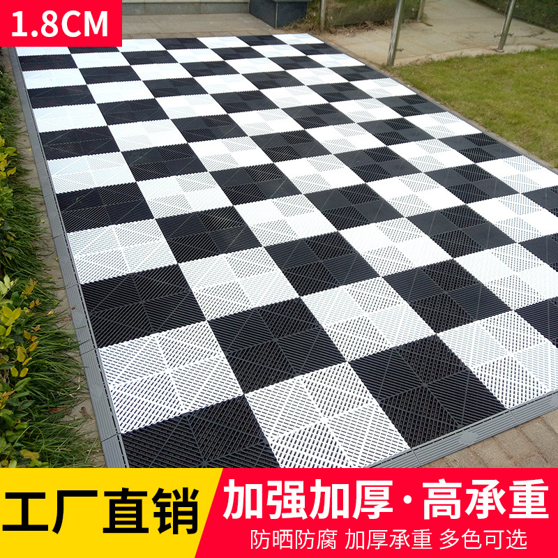 Rejilla de piso para sala de lavado de autos sin zanjas, alfombra de plástico para taller de estética automotriz 4S, rejilla de empalme para drenaje de piso.