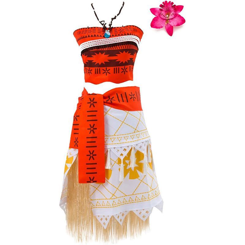 Moana Princess Costume Moana Cosplay Adult and Children's Clothes Princess Performance Costume