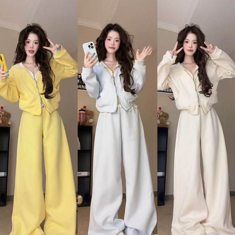 早秋季韩系卫衣松弛感穿搭配一整套装女2025新款初秋装超火小个子|undefined