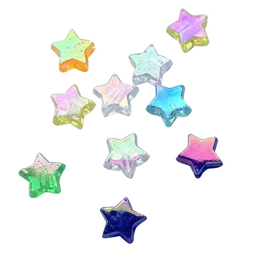 Five-pointed star mosaic handmade diy materials square beads beads small mini mosaic acrylic glass
