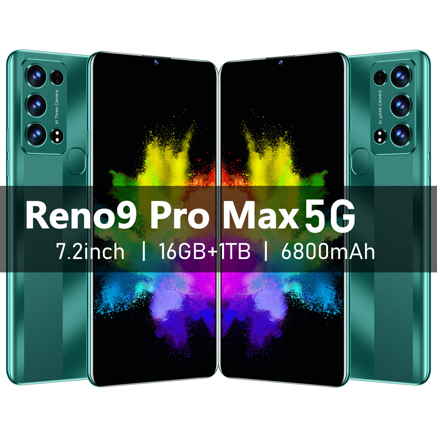 智能手机RINO9 PRO MAX高清INCELL大屏7.2寸安卓跨境手机厂家批发