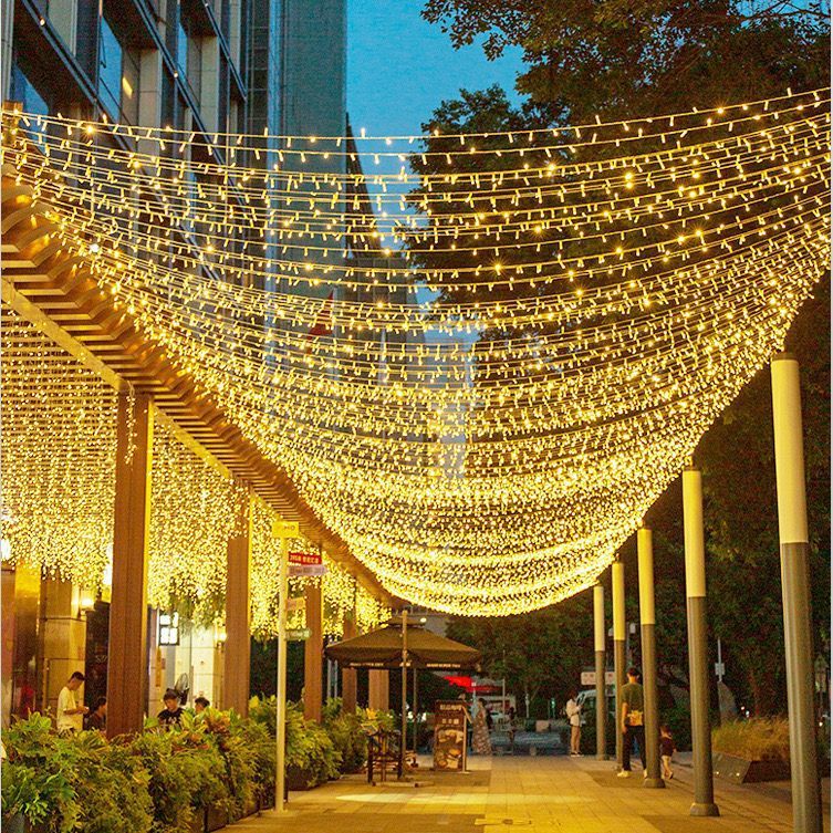 LED カラーライト点滅ストリングライト星がいっぱい屋外防水ソーラーツリーライトキャンプ装飾雰囲気ライトストリップ|undefined