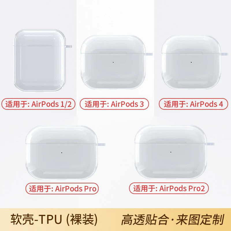 Apple, compatible headphones, transparent protective case, pro2