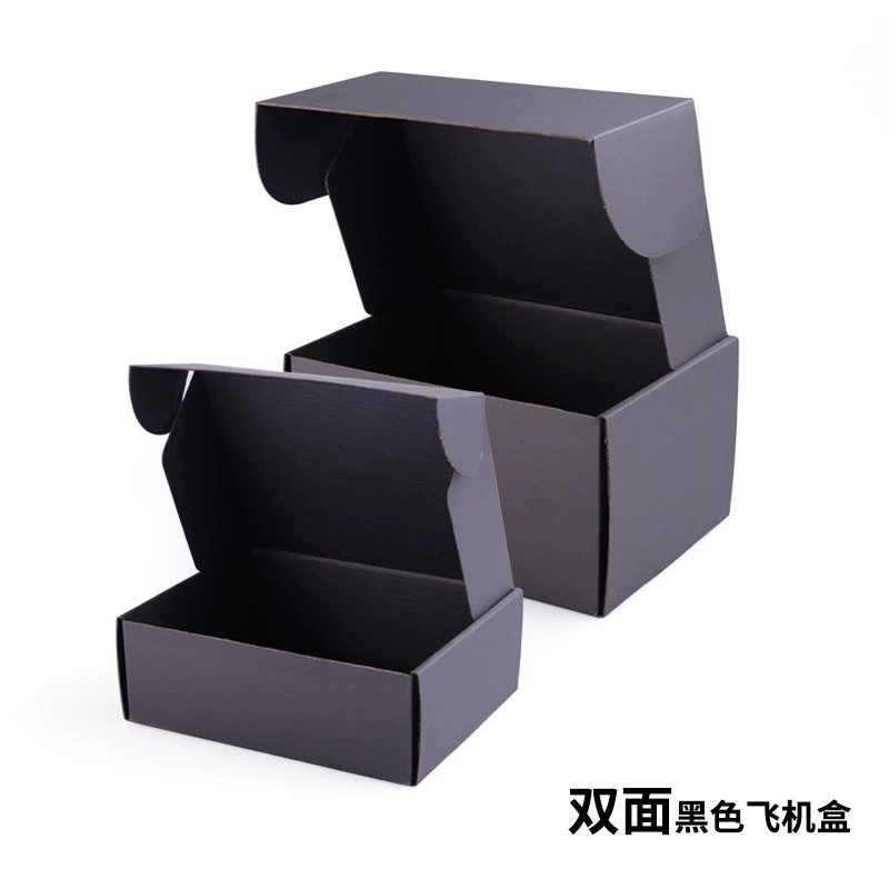 Двусторонняя черная квадратная коробка для одежды с шелкографией, тиснением и гофрировкой, для упаковки, подходит для Amazon и экспресс-доставки.