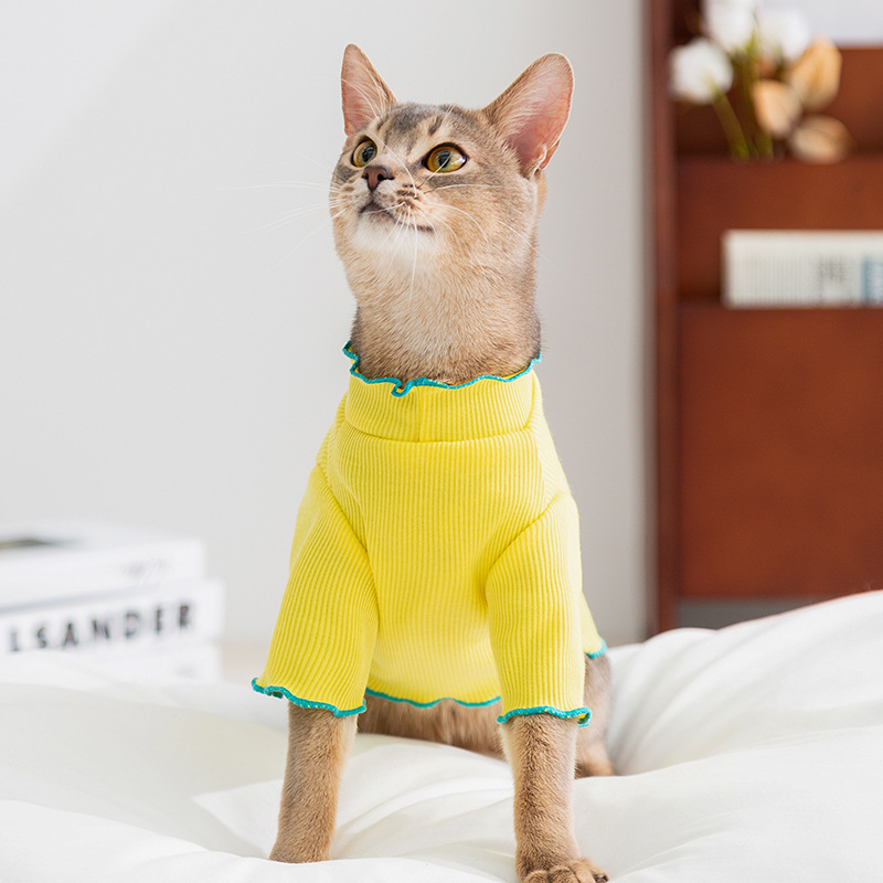 Primavera y verano gatos sin pelo gatos elásticos dos patas ocio té de la tarde ropa de casa ropa de aire acondicionado perros ropa de mascota gato