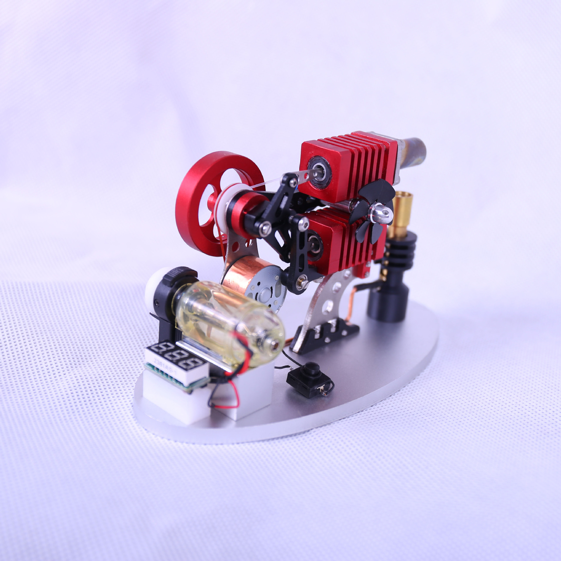 Xuanke balancín Stirling motor modelo externo turbina de gas física educativa juguetes novedosos tecnología creativa artesanía