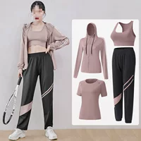 Спортивный костюм, женская спортивная одежда, костюм для фитнеса, женская свободная одежда для йоги, женская быстросохнущая одежда, одежда для утреннего бега, спортивная одежда для бега