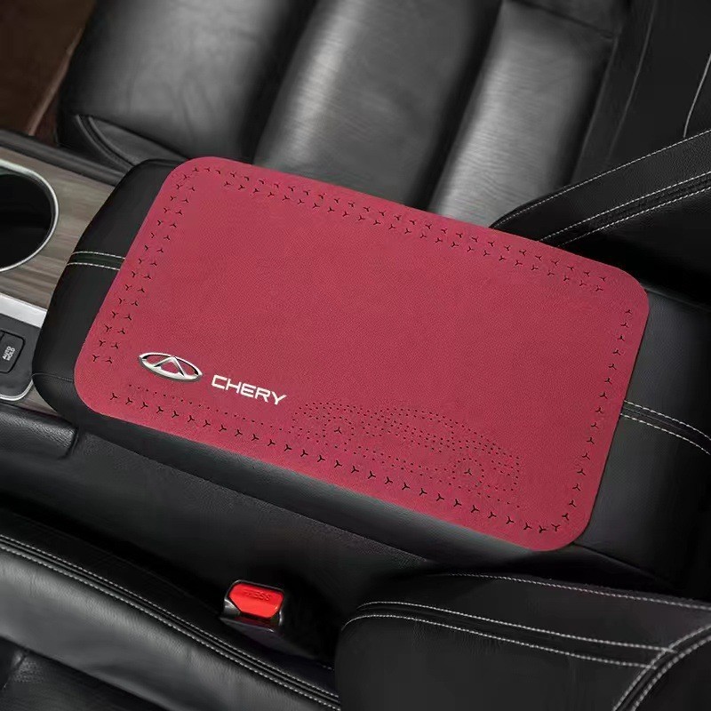 Pad Suede Center, Universal Armrest box pad - chery-wine-red-1-piece