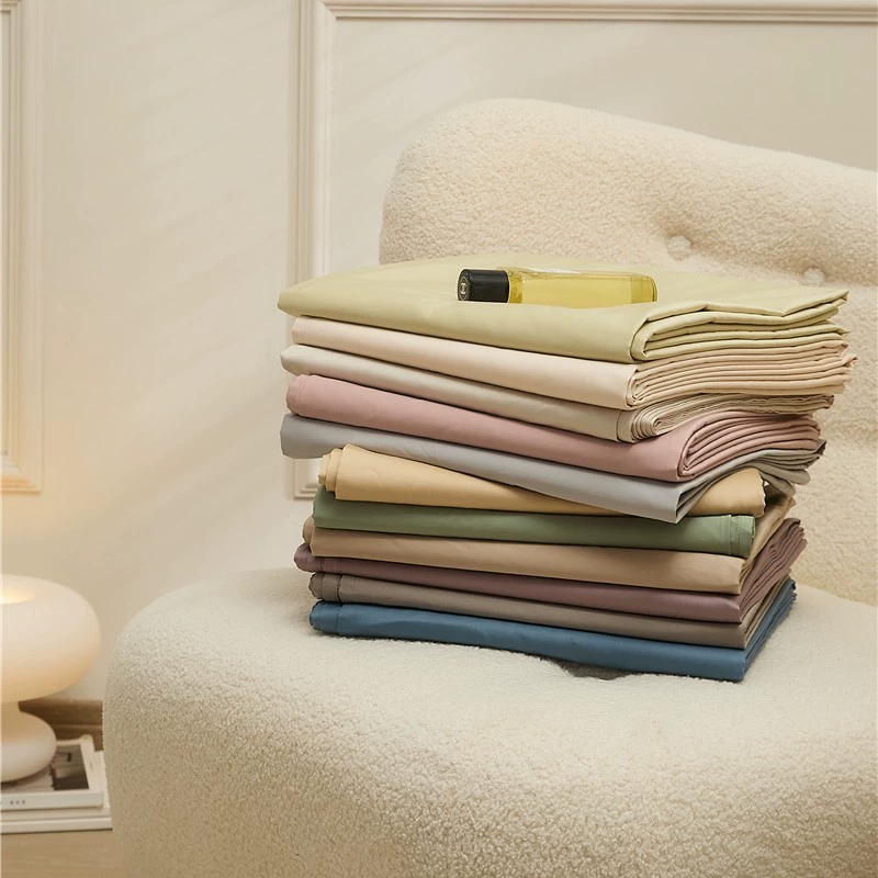 Высокие 100 длинных шерстяных хлопчатобумажных простыней Простое одноцветное постельное белье