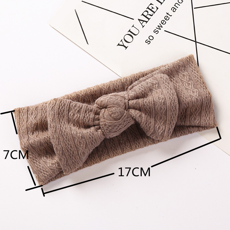 Fashion Solid Color Cloth Bowknot Hair Band 1 Piece