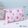 Polyurethane waterproof cosmetic bag, storage system for traveling, black set, simple and elegant design