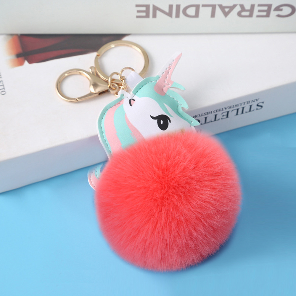 Mignon Licorne Alliage Peluche Impression Pendentif De Sac Porte-clés display picture 6