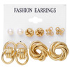 Fashionable jewelry from pearl, chain, earrings, set, 2021 collection, simple and elegant design, bright catchy style
