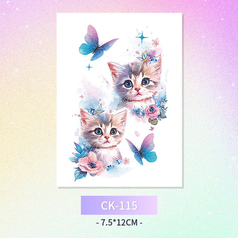 Glitter mariposa cara pegatinas tatuaje pegatinas hadas lavable impermeable de larga duración lindo unicornio ciervo Luna Estrella Planeta