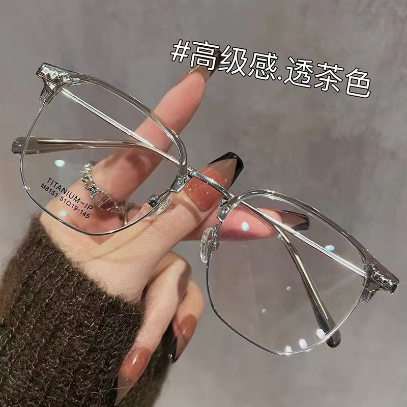 超軽量半枠眼鏡女性近視はブルーレイを防ぐことができます。|undefined