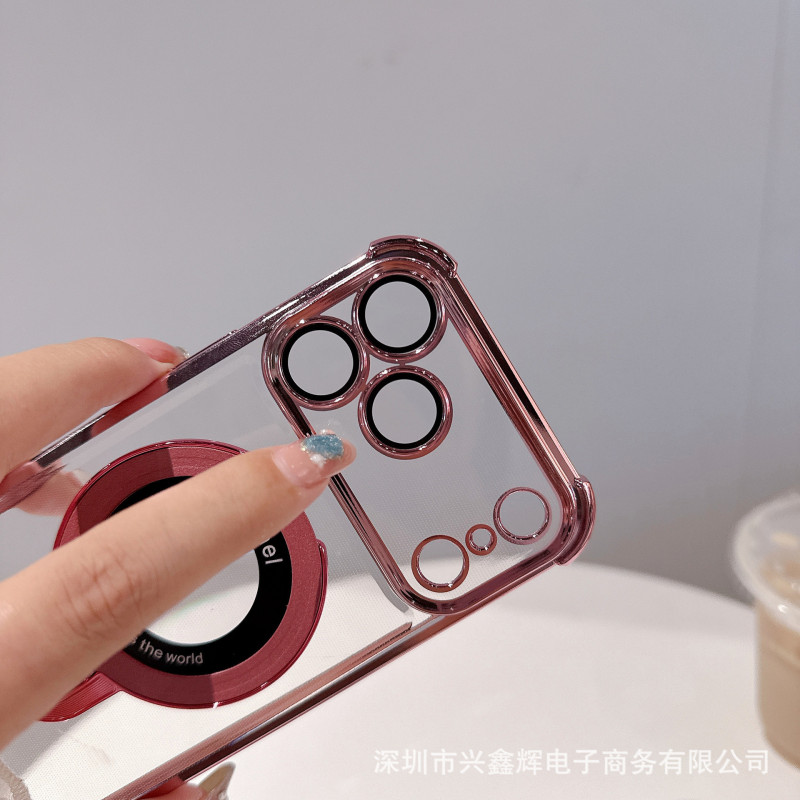 新款支架iPhone 17Pro磁吸无线充四角手机壳苹果16全包镜头保护套|undefined