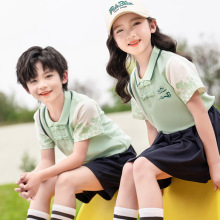 幼儿园园服夏季学院风小学生校服夏装儿童班服短袖套装毕业照服装