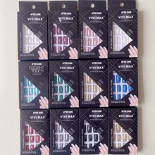 抖音INS风美甲厂家直销24片装假指甲成品金粉穿戴式爆闪美甲短甲