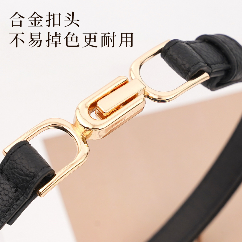 裙子腰带女2025新款装饰PU皮细黑色百搭配连衣裙西装小皮带窄夏季|undefined